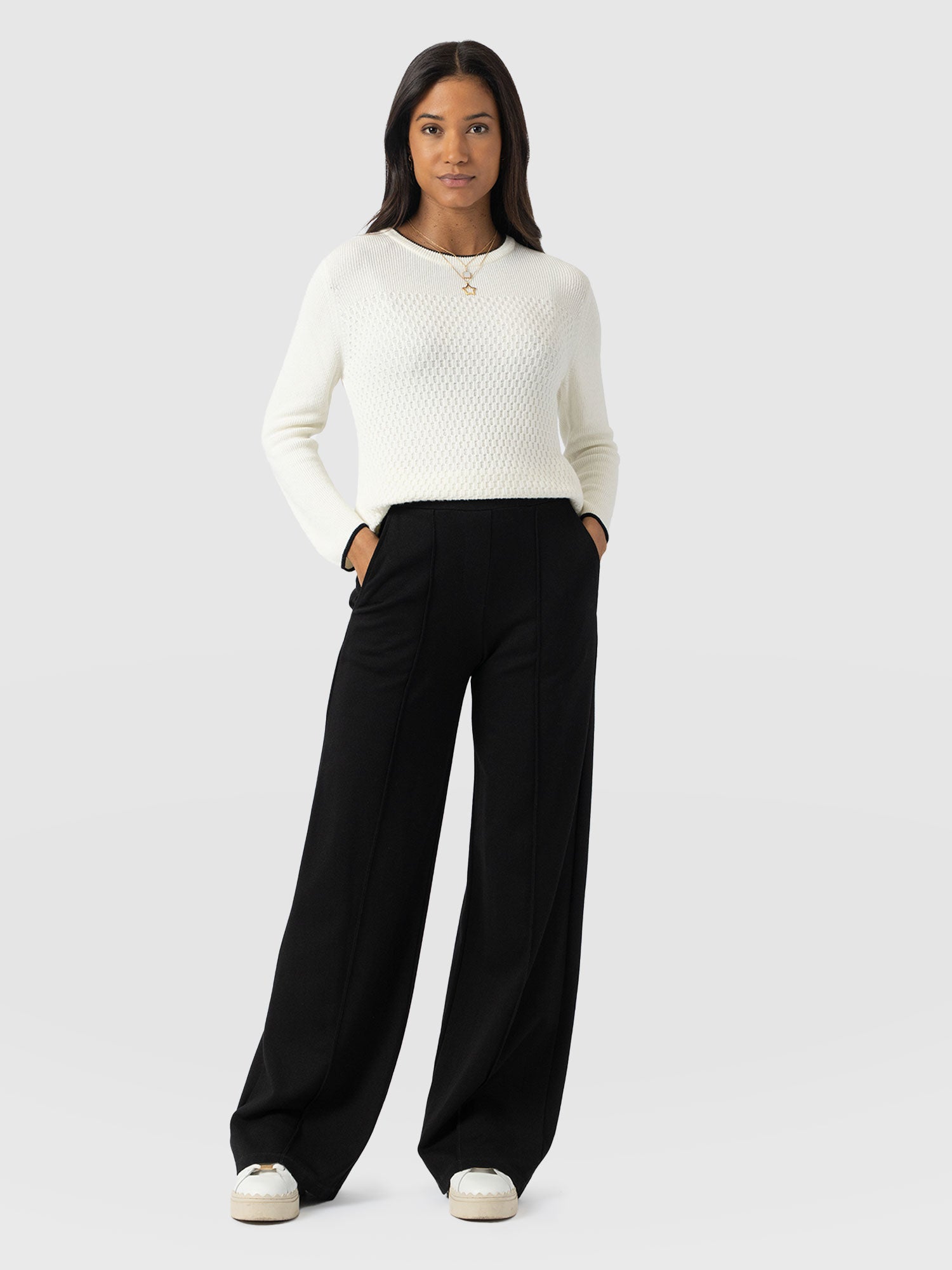 Keller Wide Leg Pant Black - Women's Pants | Saint + Sofia® USA